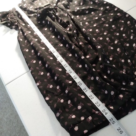 THX Thanx Collection Ruffle Short Sleeve Sheer Romantic Peasant Boho Chic Med. - Picture 7 of 7